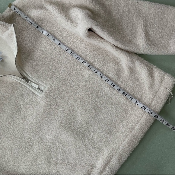 Tommy Bahama Cream Sherpa Quarter Zip Jacket Sz L - Picture 8 of 9